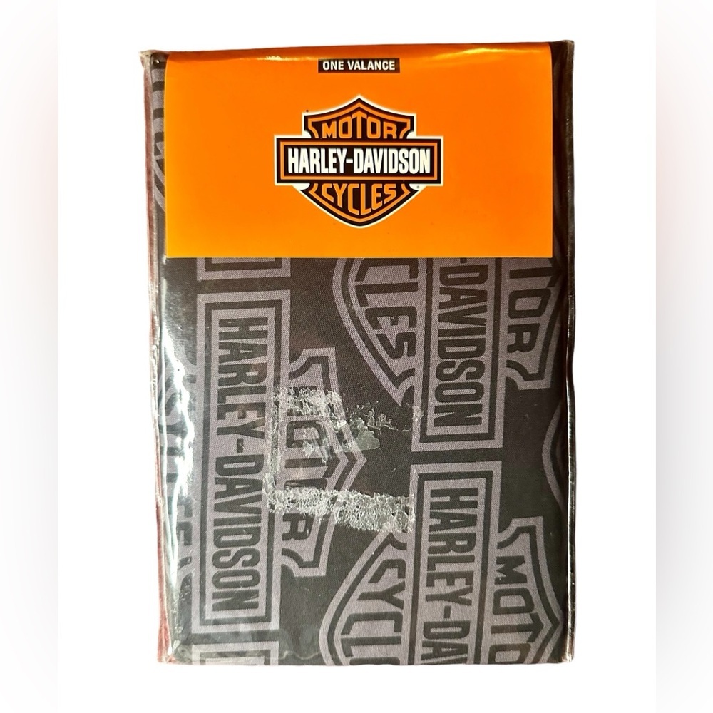 New - Harley Davidson - Flame Rider Fireball - Window Drapery Curtain, One Drape